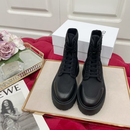 Celine Bulky Lace Up Martin Boots