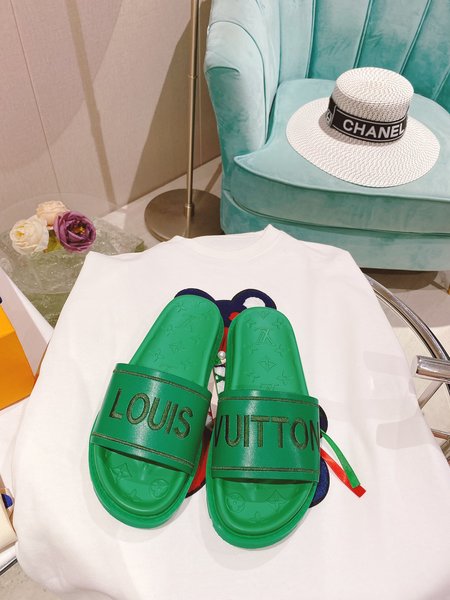 Louis Vuitton Embossed slide sandals