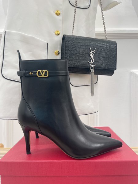 Valentino pointed toe high heel ankle boots