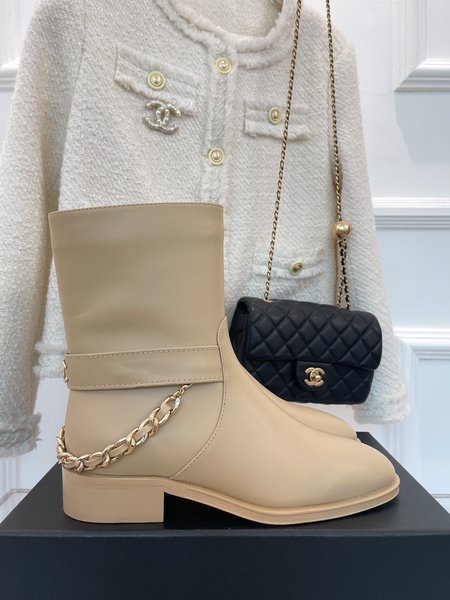 Chanel classic chain boots