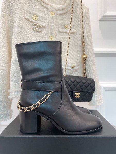 Chanel classic chain boots