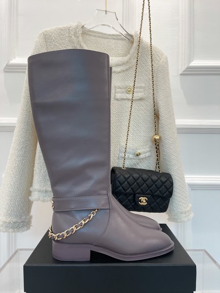 Chanel classic chain boots