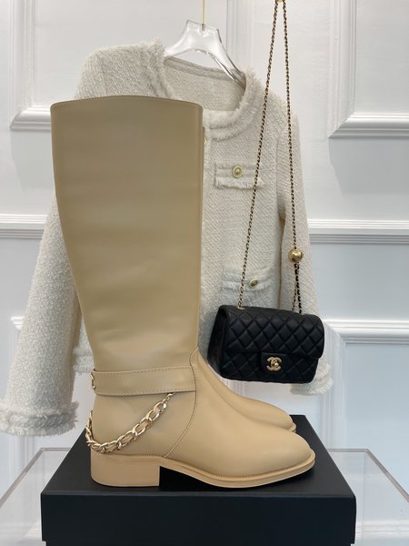 Chanel classic chain boots