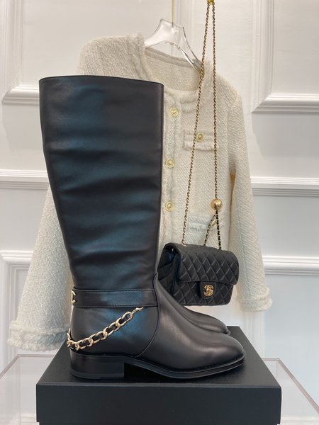 Chanel classic chain boots