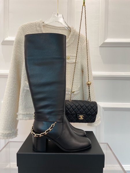 Chanel classic chain boots