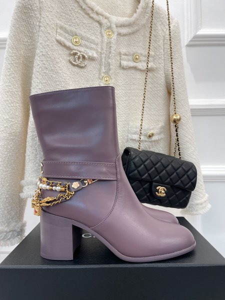 Chanel Jeweled Chain Boots