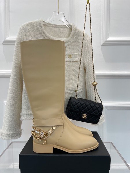 Chanel Jeweled Chain Boots