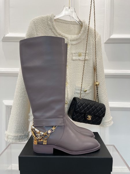 Chanel Jeweled Chain Boots