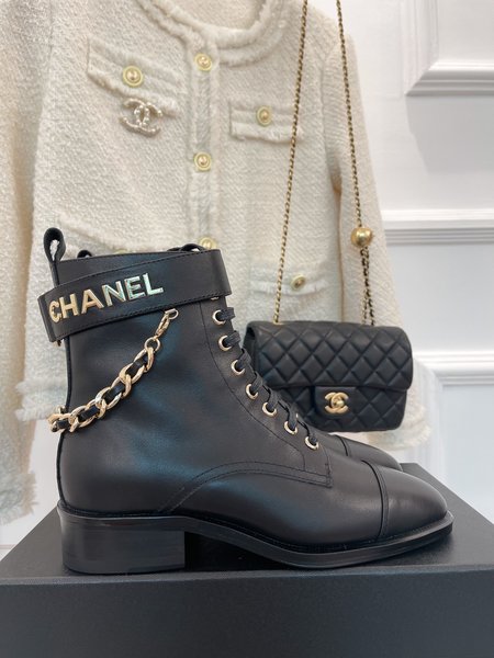 Chanel classic chain boots