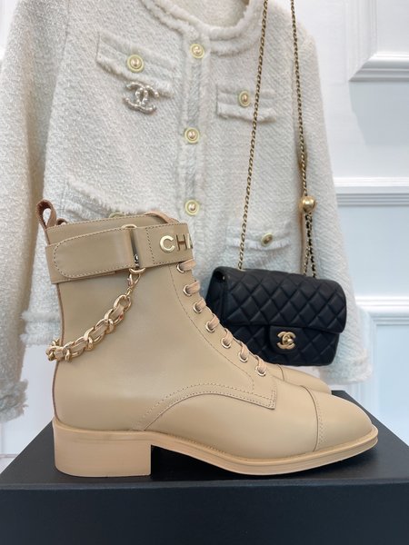 Chanel classic chain boots