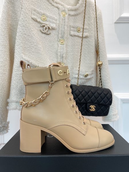 Chanel classic chain boots