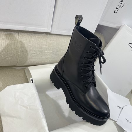 Celine Arc de Triomphe Vintage Lace-Up Martin Boots