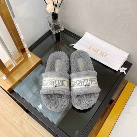 Dior Dway Fur Slippers