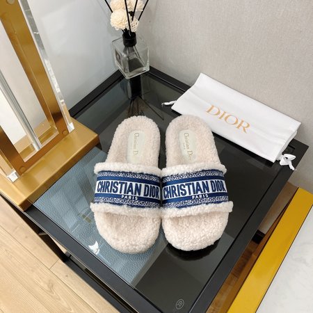 Dior Dway Fur Slippers