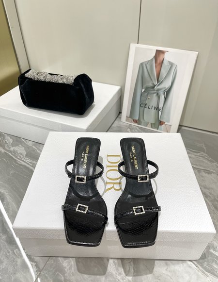 YSL high heel slippers