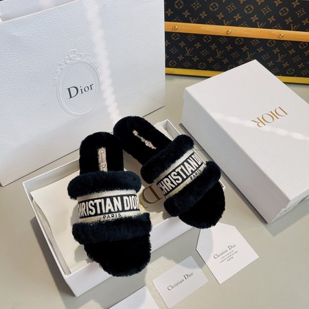 Dior wool slippers