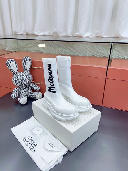 Alexander McQueen jacquard flying knit sock shoes