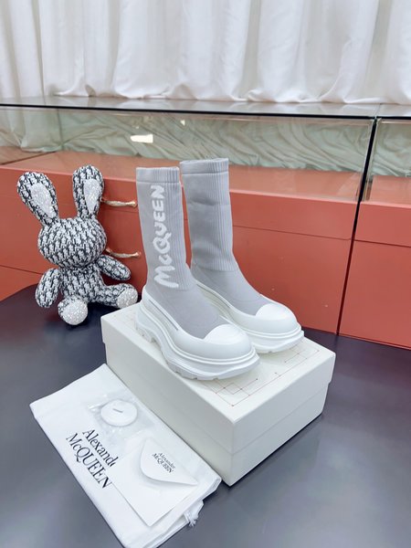 Alexander McQueen jacquard flying knit sock shoes
