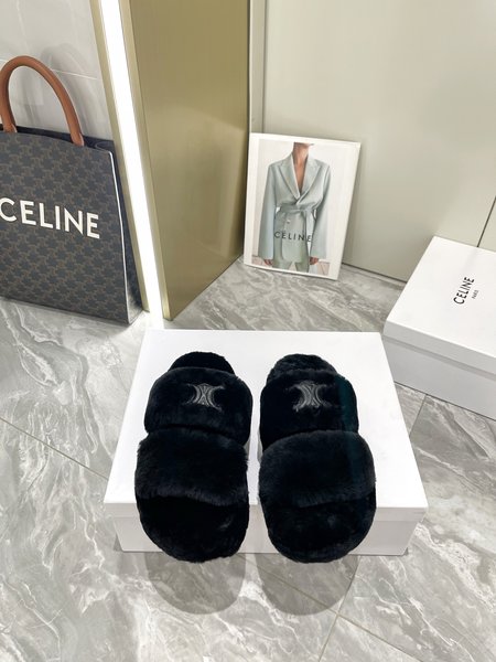 Celine wool slippers