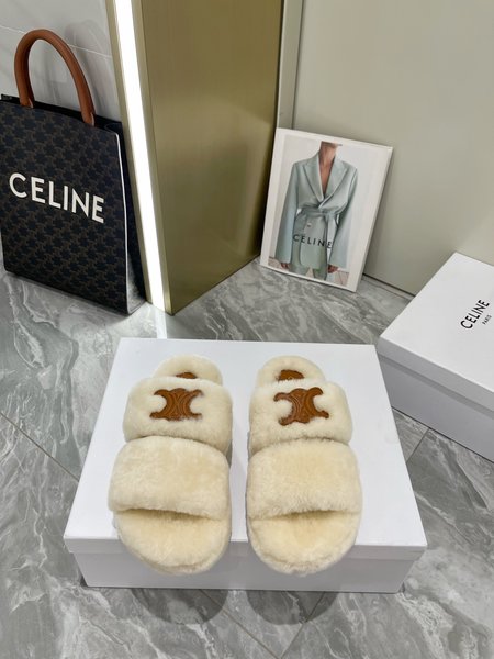 Celine wool slippers