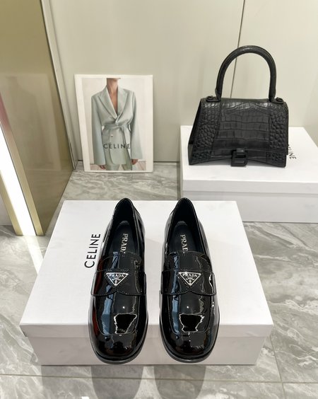 Prada patent leather loafers