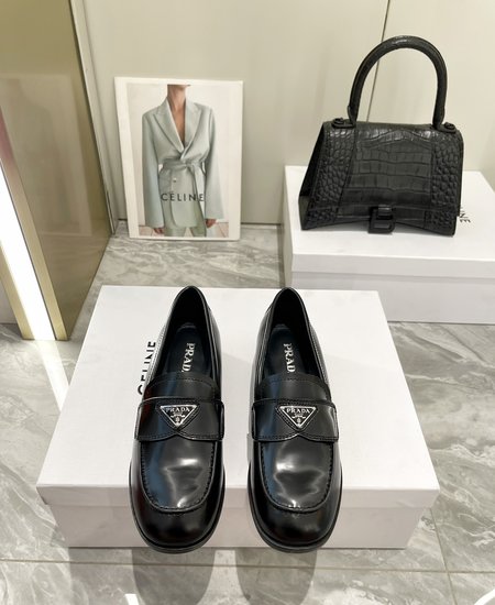 Prada patent leather loafers