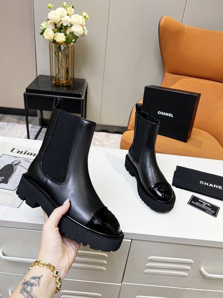 Chanel elastic ankle boots