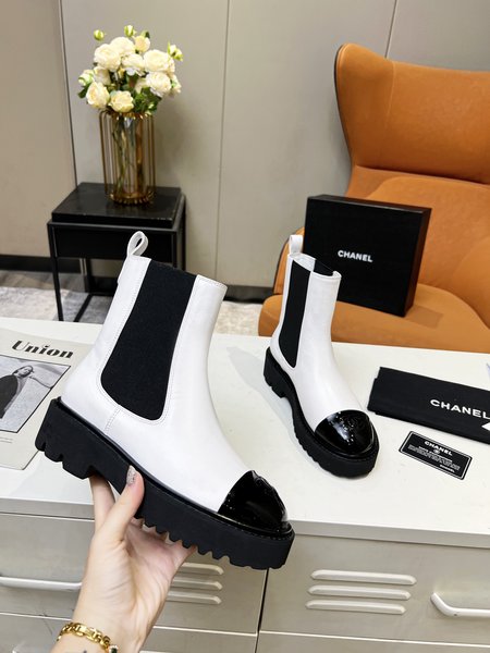 Chanel elastic ankle boots