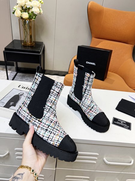 Chanel elastic ankle boots