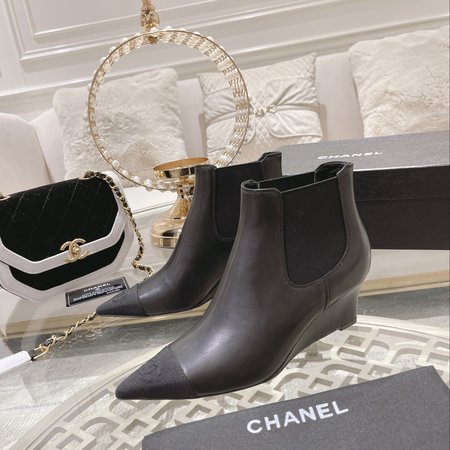 Chanel Wedge Boots