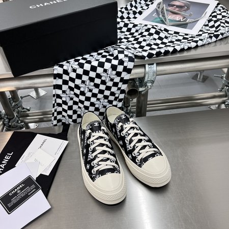 Chanel x Converse collaboration calfskin