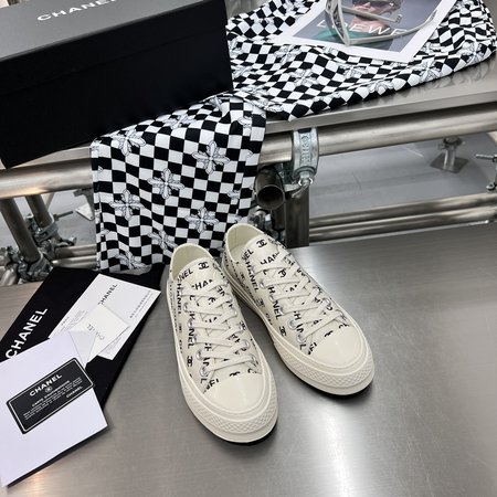 Chanel x Converse collaboration calfskin