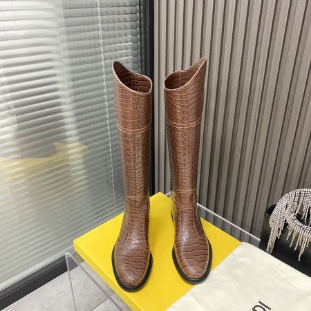 Fendi Boots with cow embossed double FF Logo