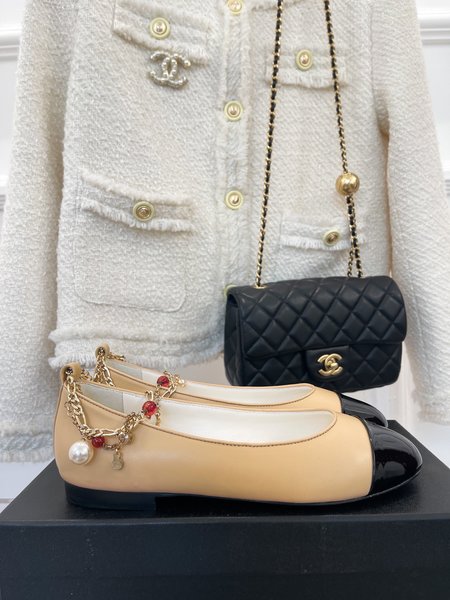 Chanel Jeweled Chain Anklet Mary Janes