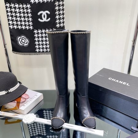 Chanel chain boots