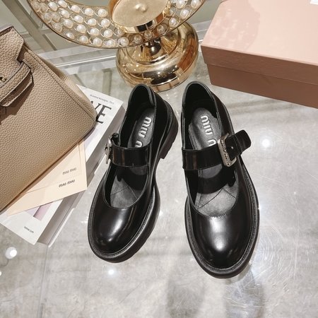 Miu Miu Retro thick-soled cowhide loafers for women