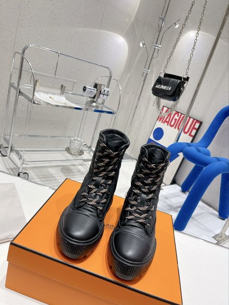 Hermes autumn winter short boots down boots