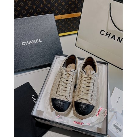 Chanel platform lace-up loafers