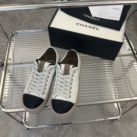 Chanel platform lace-up colorblock round toe shoes