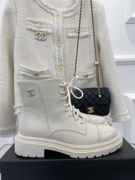 Chanel chunky heel ankle boots