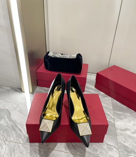 Valentino rhinestone rivet high heels