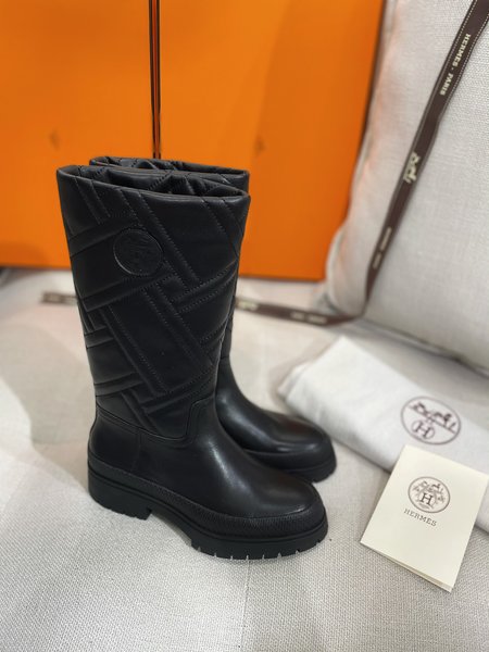 Hermes Knight boots/quilted high H boots