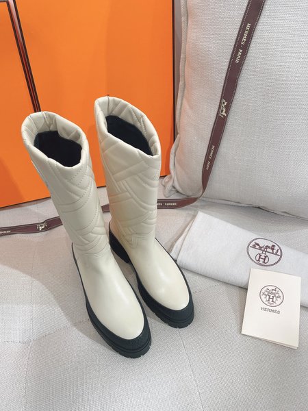 Hermes Knight boots/quilted high H boots