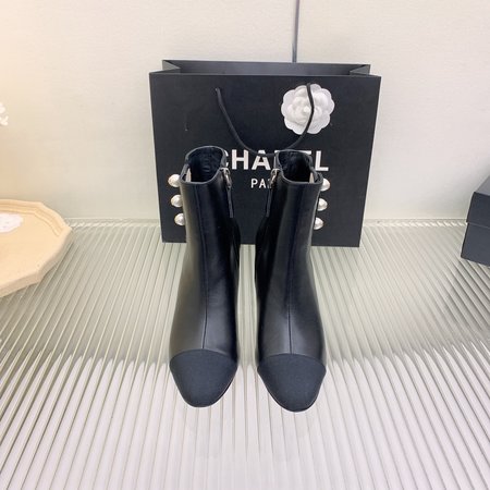 Chanel high heel ankle boots