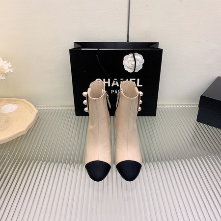 Chanel high heel ankle boots