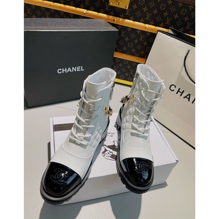 Chanel chain boots