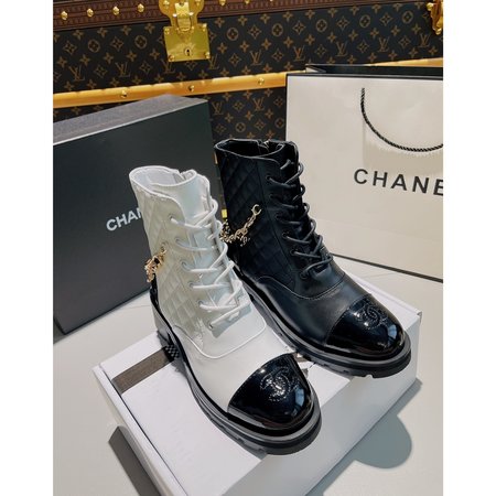 Chanel chain boots