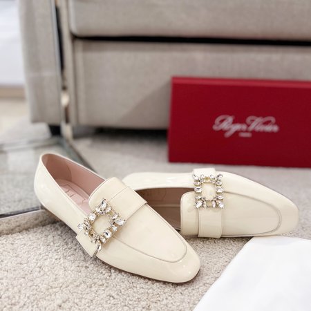 Roger Viver Mini Broche Versailles diamond buckle loafers