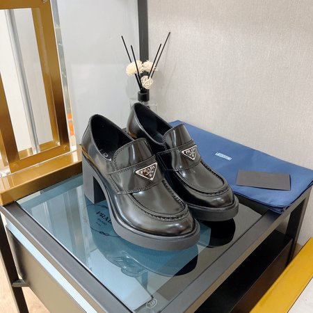 Prada high heel loafers