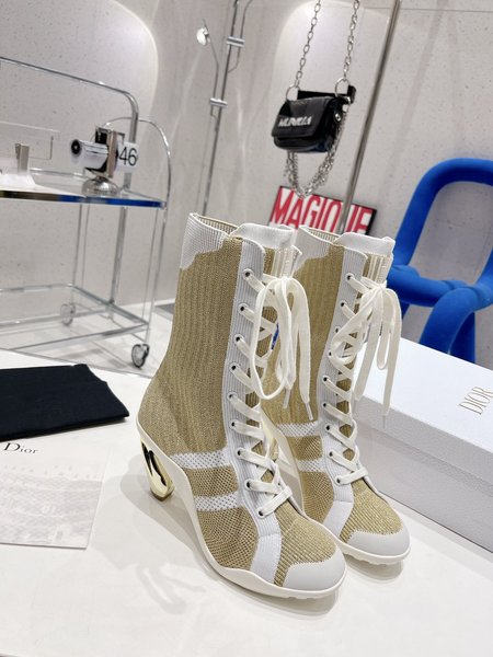 Dior high heel mesh boots